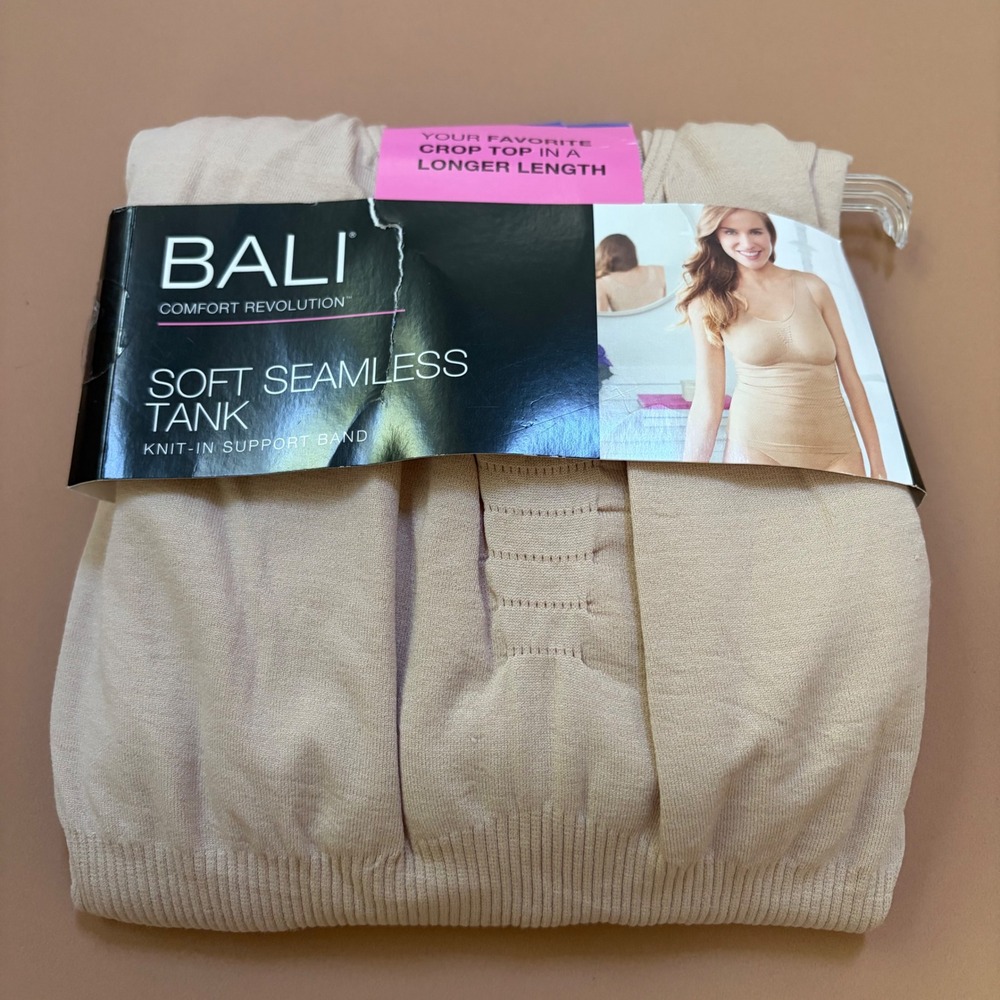 Bali Comfort Revolution Soft Seamless Tank Nude XL DFCRTK Layering Camisole
